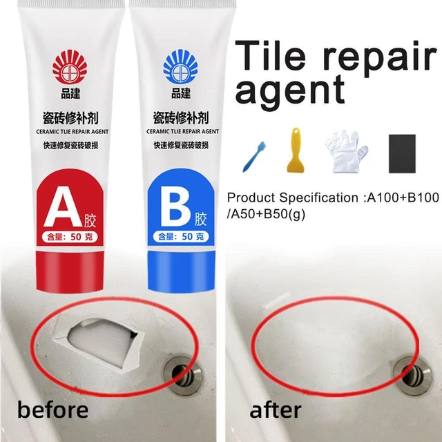 Agente di riparazione piastrelle in ceramica multicolore per colla lavabo pavimento in marmo 100 g