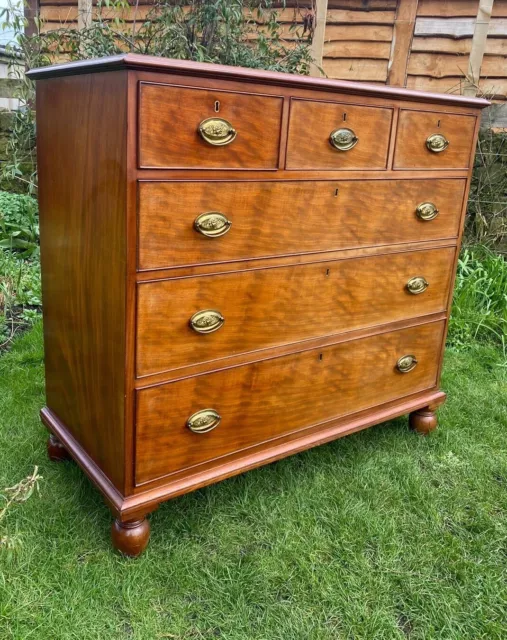 Large Antique Mahogany Chest Of 6 Drawers 3 Over 3 2
