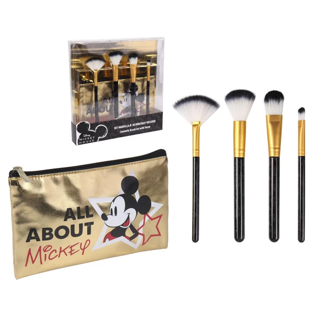 Set Pennelli Per Il Trucco Topolino Disney 4 Pennelli Con Pochette - 1314