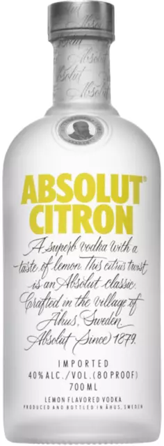 Absolut Citron Vodka 700ml Bottle