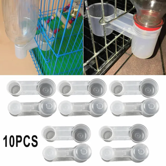 10 pièces tasse d'eau potable mangeoire pour oiseaux de compagnie longue durée