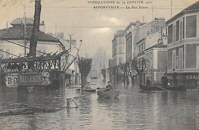 Cpa 94 Alfortville Inondations De Janvier 1910 La Rue Veron