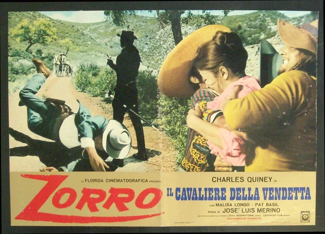 CINEMAFOTOBUSTA ZORRO, IL CAVALIERE DELLA VENDETTA quiney, longo
