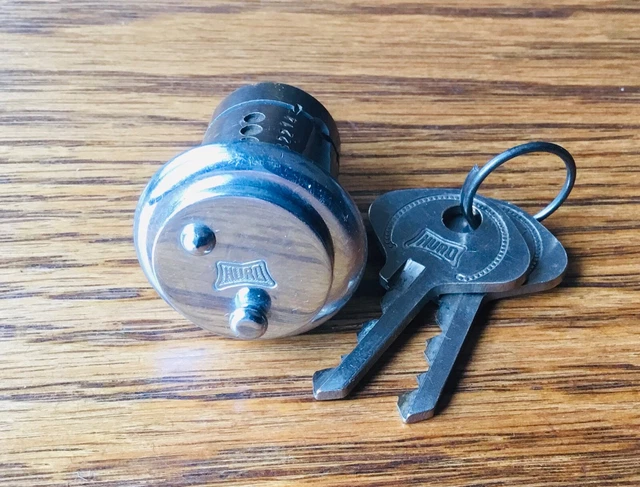 1935 Lincoln TRUNK LOCK w/HURD KEYS vtg 1930s NOS deck lid