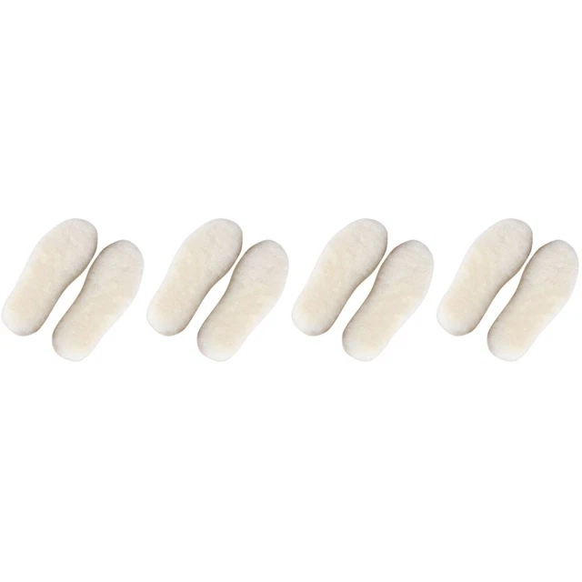 4 Pairs Inserti Per Scarpe Calde Sottopiede Lana Stivali Soffici Suole