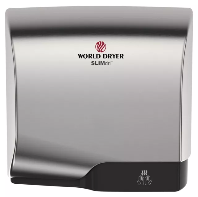 NEW World Dryer L-971 SLIMdri Surface Mounted 110-240V Hand Dryer Brushed Chrome