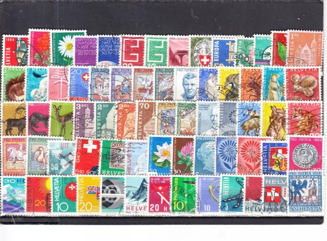 Schönes Lot Briefmarken aus Schweiz gest. von 1962 - 1967