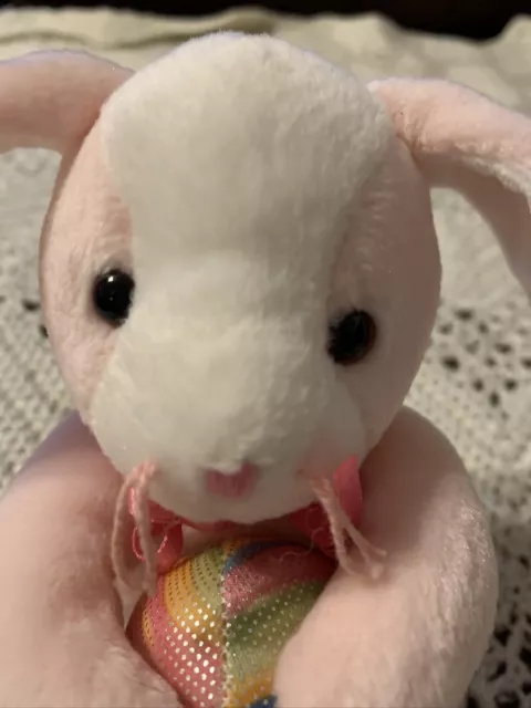 Ty Beanie Baby Eggerton the Pink Bunny Easter 2