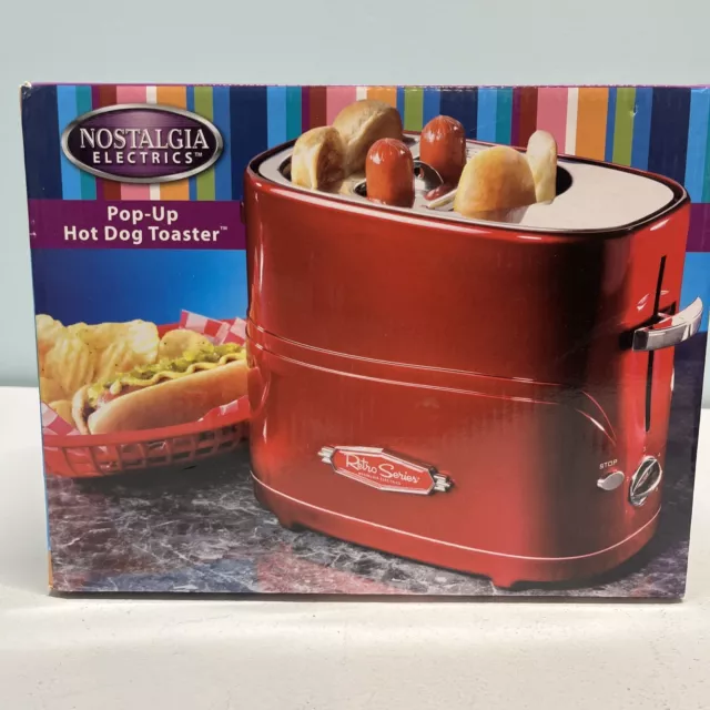 Toaster - Nostalgia Retro Pop-Up Hot Dog Toaster - Red (HDT600RETRORED)