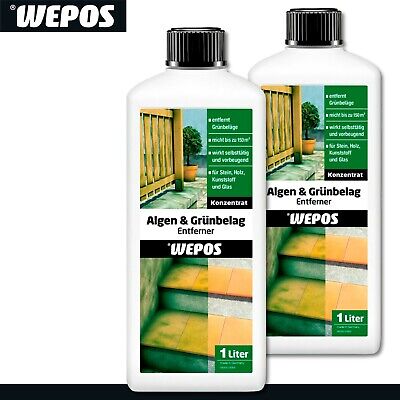 Wepos 2x 1L Algas & Verdín Removedor Concentrado