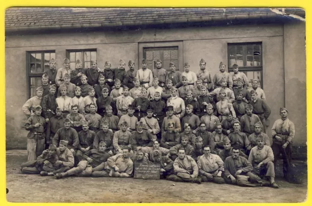 cpa CARTE PHOTO Soldats du 3e Régiment Service Militaires Caserne Uniformes