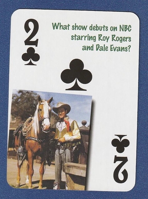 THE ROY ROGERS SHOW 2010 Flickback 1951 Trivia Challenge Playing Card Trigger*