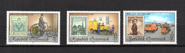 Osterreich 2000 Marke 2222 II, 2270 II und 2292 II (aus Block) Post postfrisch