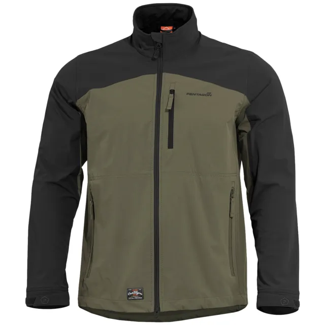 Pentagon Elite Light Softshell Jacket Mens Water-repellent YKK RAL 7013 / Black