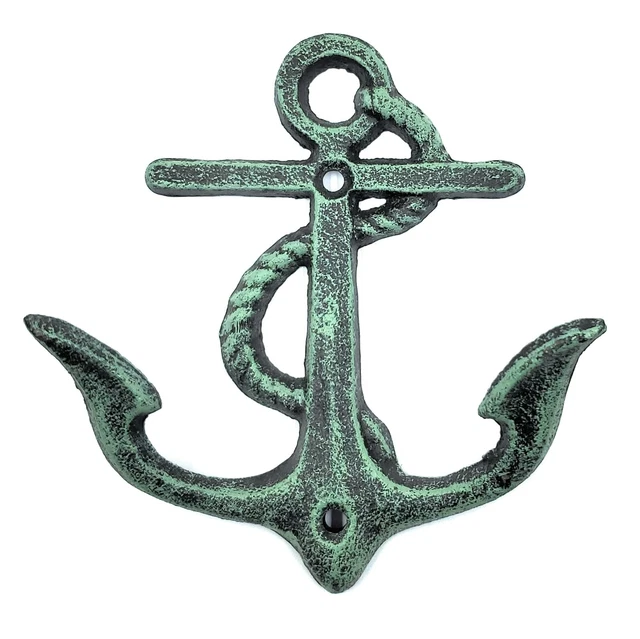 Cast Iron Anchor Coat Hook Nautical Wall Mount Hook Beach Ocean Decor