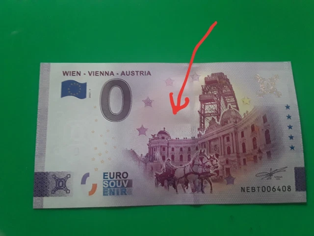 0 Euro Schein  NEBT 2023-1 Billet souvenir Austria Wien Vienna FAUTÉ