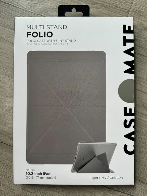 Case-Mate Multi Stand Folio Case For iPad 7 / 8 / 9th Generation 10.2" - Grey
