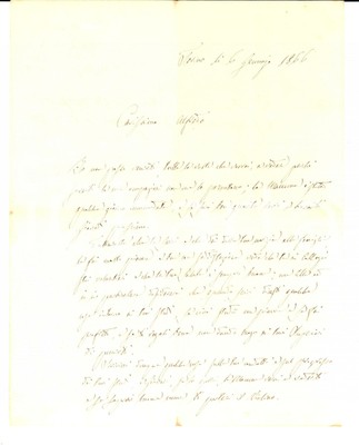 1866 TORINO Carlo NOLI chiede sentenza su pubblicazione bando venale *Lettera 
