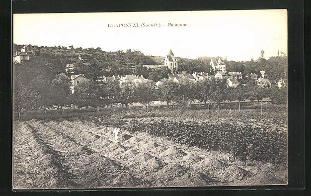 CPA Chaponval, vue générale