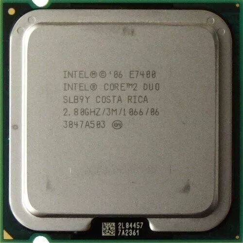 PROCESADOR INTEL CORE 2 DUO E7400 CPU DE DOBLE NÚCLEO 2.80GHz 3M CACHE...