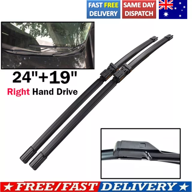 1 Pair wiper blade windscreen frameless for Volkswagen VW  CADDY 2007 - 2017 AU