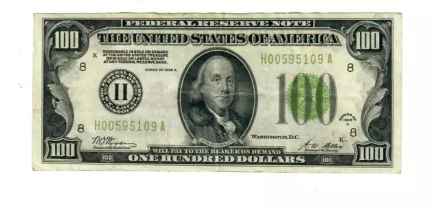 1928A $100 Federal Reserve Note LGS St. Louis Fr#2151-H Nice Very Fine