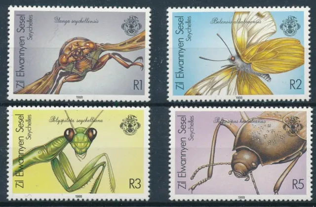 [BIN18013] Seychelles 1988 Insects good set very fine MNH stamps