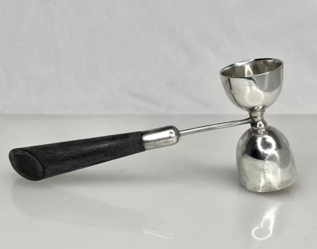 Vintage Mexican Sterling Silver Double Jigger with Wood Handle - 89709