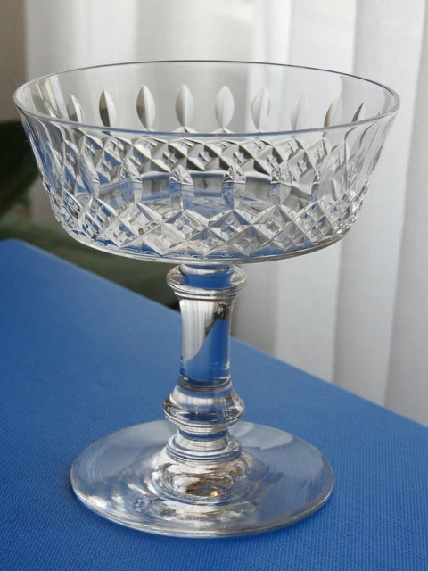 Coupe Cristal art déco Val St Lambert , Monture En Arg