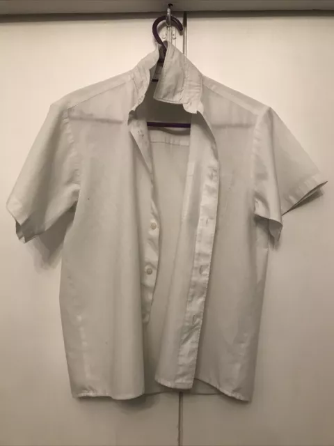 White School Shirt Short Sleeve Size 9-10 Years