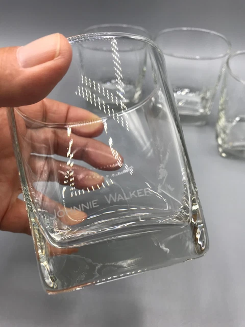Johnnie Walker Whiskey Rocks Glasses - Set of 4 - Square Base