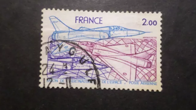Frankreich 1981 Briefmarke 54 Post Luft Flugzeug Mirage Entwertet VF Briefmarke