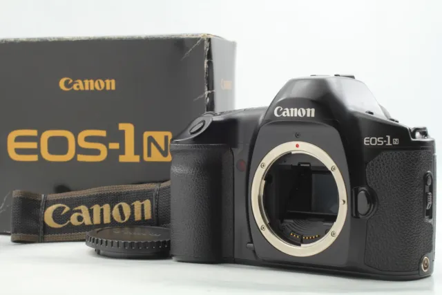 *Near MINT* Canon EOS 1N 35mm SLR Film Camera Black Body w/ Box Strap From JAPAN
