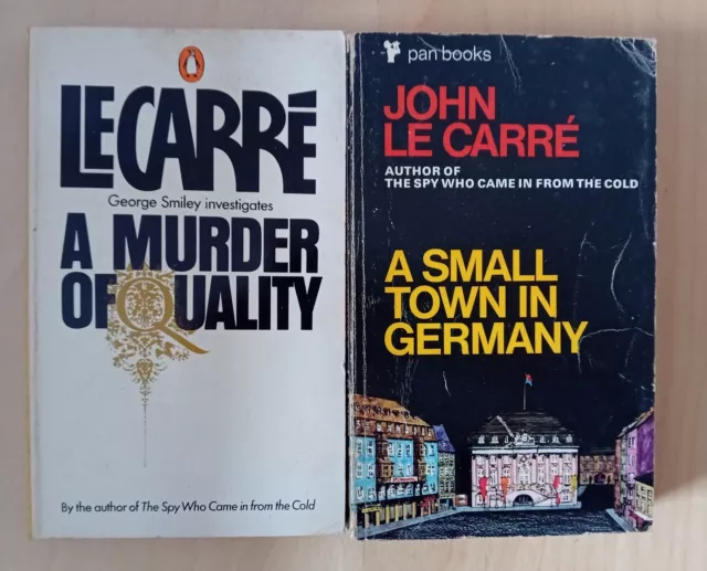 JOHN LE CARRE A Small Town in Germany & A Murder of Quality 2 x paperbacks spy
