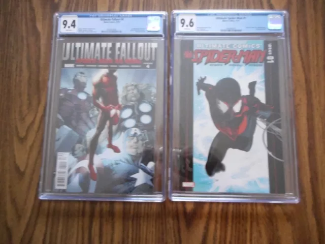 Ultimate Fallout # 4 & Comics #1 Cgc 9.4/9.6 Origin/1St Miles Morales 1St Print