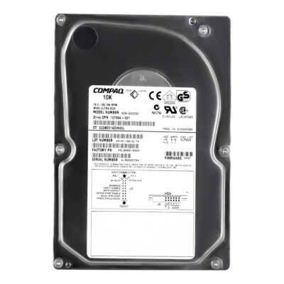 DCM Compaq 400867-001 WDE18300 18.2GB 7.2K 8.9cm U2 SCSI 80-Pin HDD Dcm Cabcllwc 