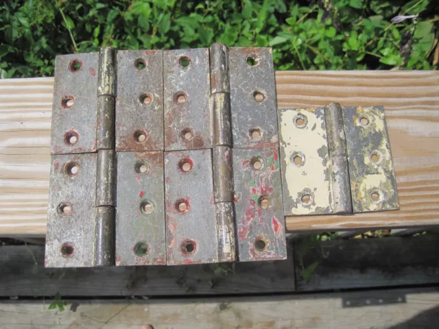 1 Antique Lift Off Gravity left Hinge Cabinet Door 3 1/2 x 3 5/8  vintage