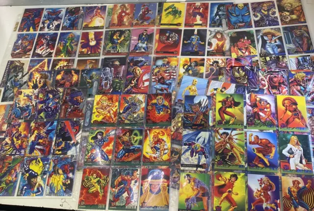 Flair Marvel Annual Trading Cards (400+cards) 1994-1995 Marvel Metal Mix Lot