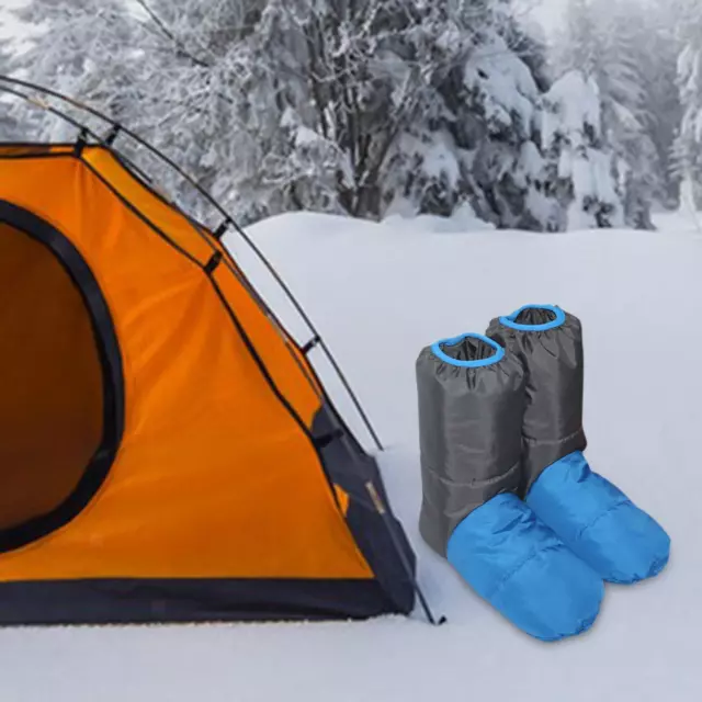 Bottines en duvet pour hommes et femmes, chaussettes chaudes pour le Camping