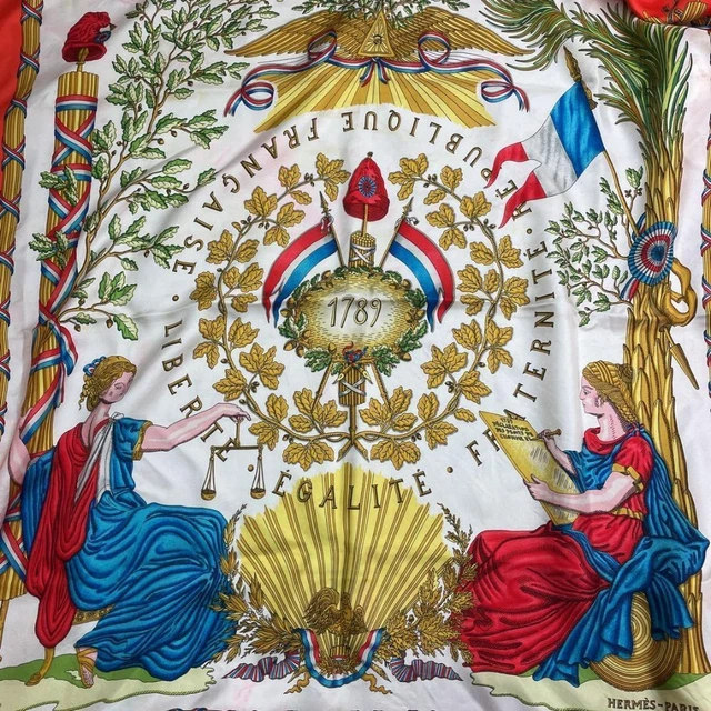 HERMES Carre 90 1789 French Revolution large scarf tagless