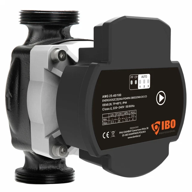 Pompa Di Circolazione Acqua Calda RA 25-60/180 AUTO - 5-45W, Prevalenza 6 M, 3 Velocità, Modalità Notte, Per Riscaldamento