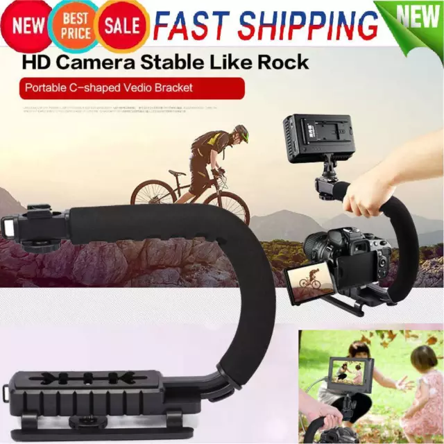 Video Camera Stabilizer Shoe Mount Handle Grip Rig for Canon Nikon DSLR Cameras