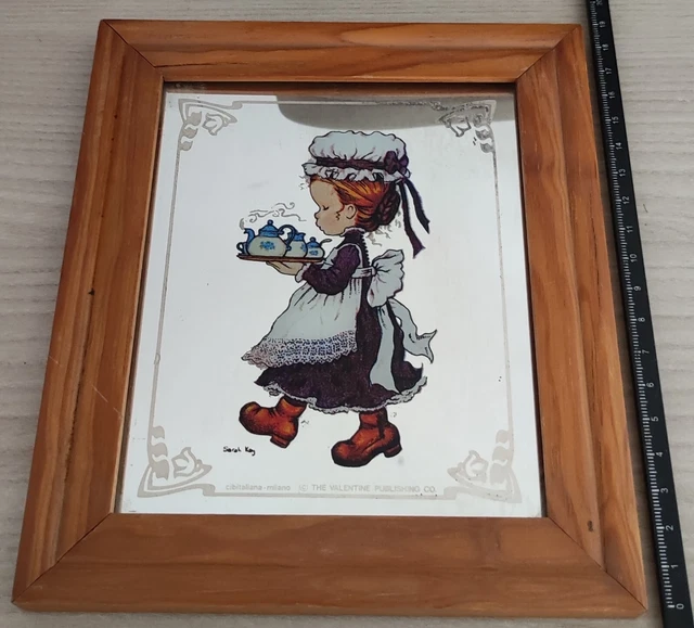 Quadro Specchio Vintage Bambina The Valentine