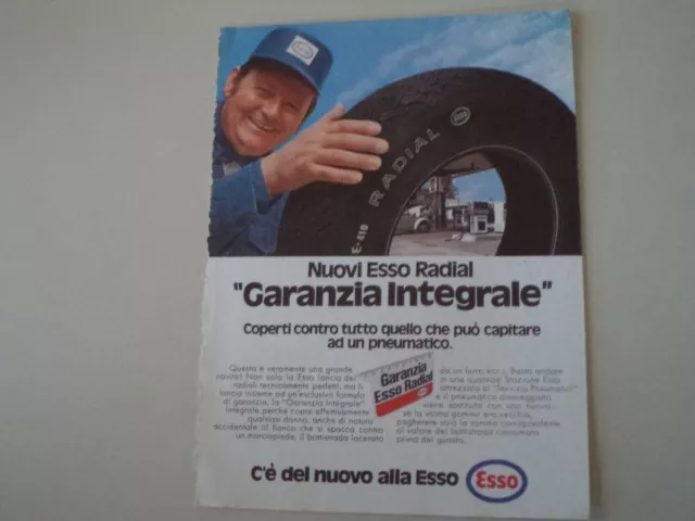 advertising Pubblicità 1972 PNEUMATICI ESSO RADIAL