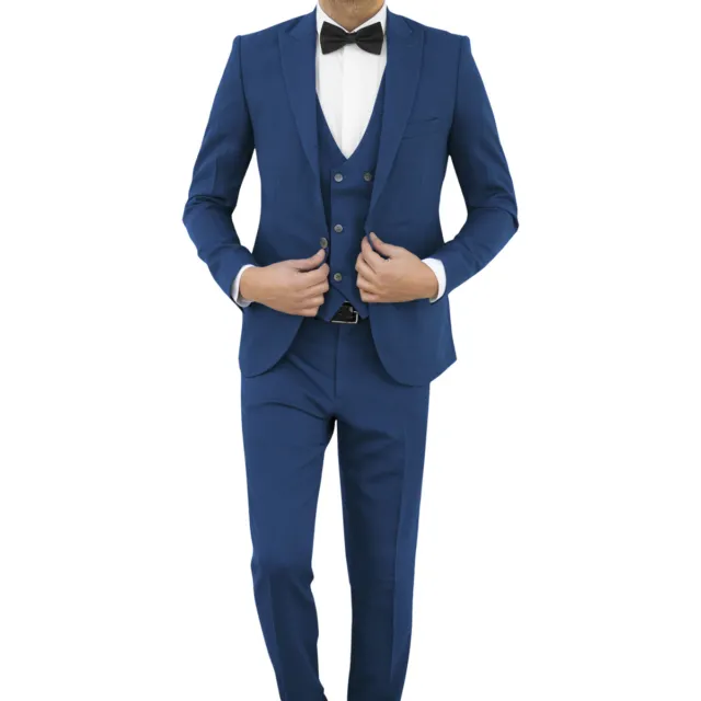 Regular Fit Herrenanzug in verschiedenen Farben mit Weste -Hochzeit-Anzug-Sakko