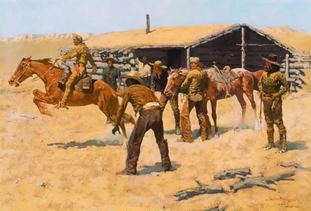 Frederic Remington Coming And Going Of The Pony Express Open Edition 22x15