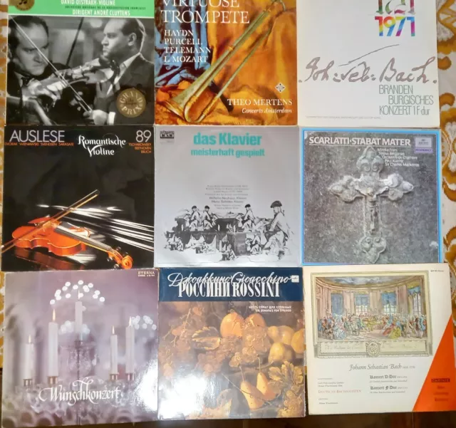 🎶9 (neun) Vinyl LPs #74  – diverse – KLASSIK * JS Bach * Beethoven * Rossini 👀