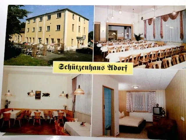 Adorf / Vogtland. Schützenhaus. Alte, seltene Mehrbild AK farbig, ungel. ca 70 /
