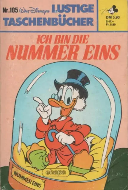 Disneys LUSTIGE TASCHENBÜCHER *Ich bin die ...* Nr. 105 von 1985 ERSTAUFLAGE LTB