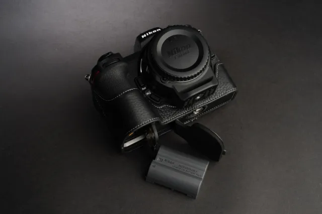 Genuine Real Leather Half Camera Case Bag Cover for Nikon Z6 II Nikon Z7 II Z5